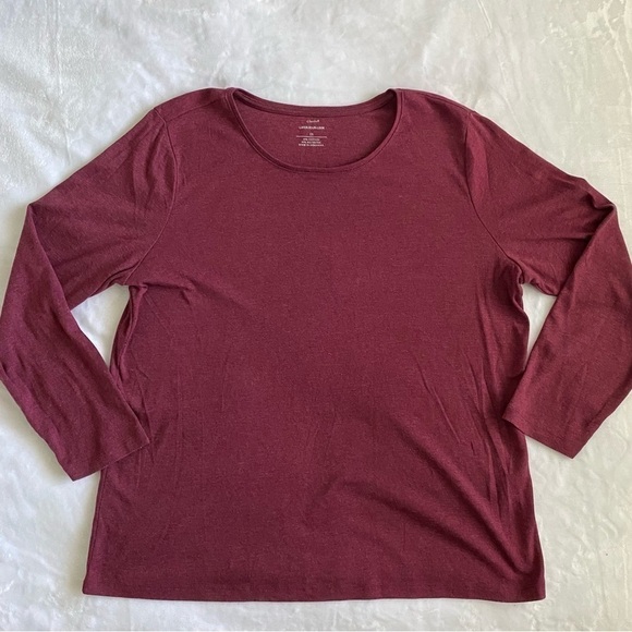 CJ Banks | Layer Your Look Pullover Sweater | Maroon | Size: 1X - Picture 1 of 7